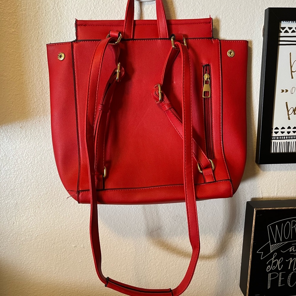 Red backpack purse - Picture 6 of 8